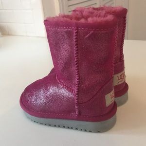 Little girls Pink sparkly UGG